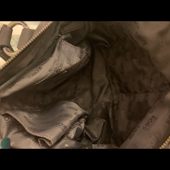 Michael Kors Gray with silver zippers satchel - Picture 4 of 5